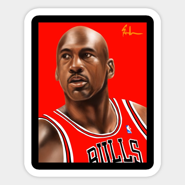 Michael Jordan Sticker by Stephen Campanella